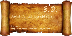 Budaházi Damján névjegykártya
